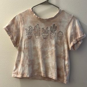 Womens XS Light pink and white graphic tee